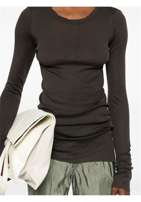 Grey semi-sheer long-sleeved top Rick Owens - women RICK OWENS | RP02D3202MR78